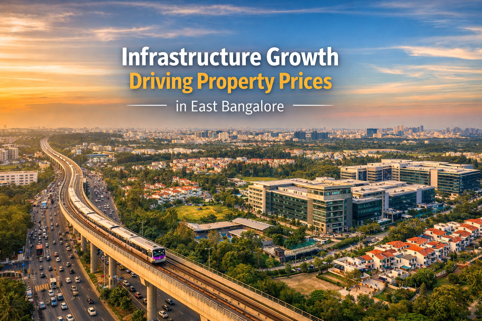 East Bangalore infrastructure growth with metro line and IT parks driving real estate and villa property prices